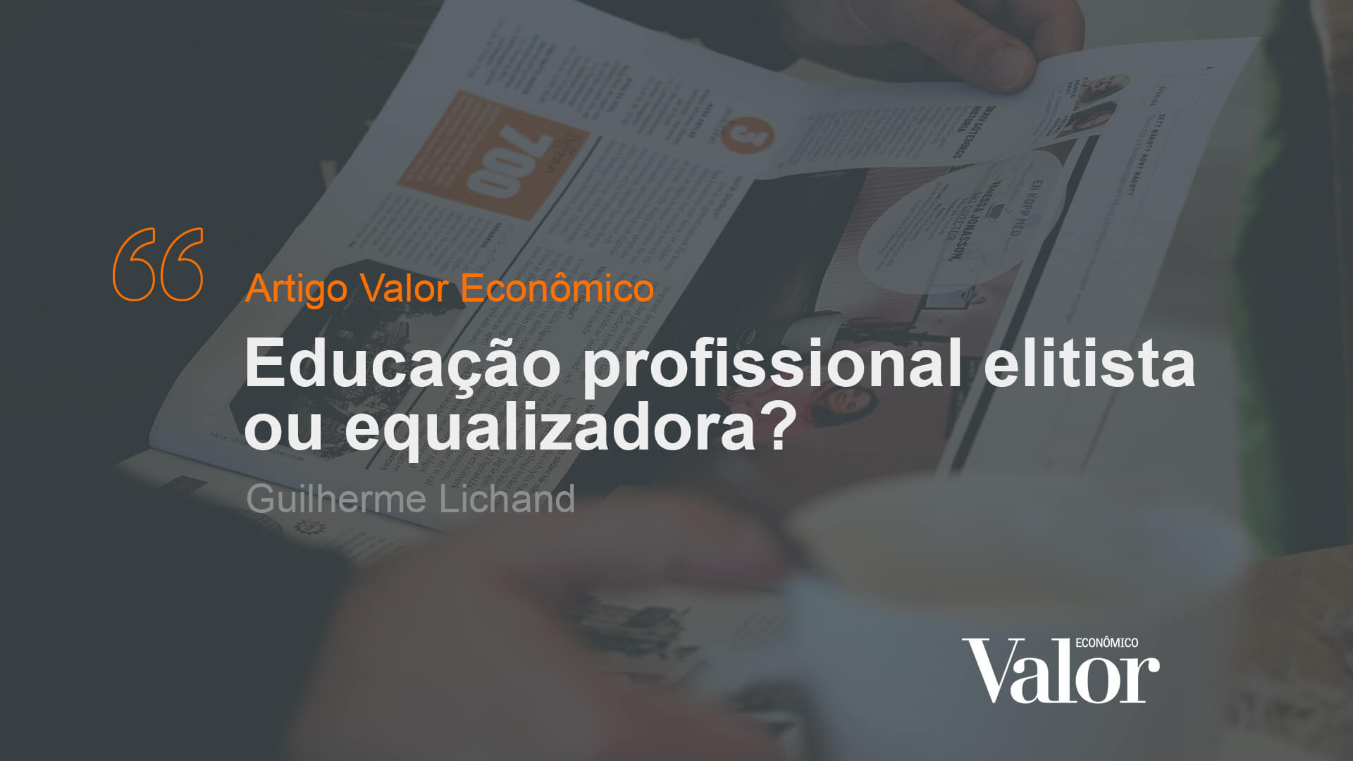 Educação profissional elitista ou equalizadora?