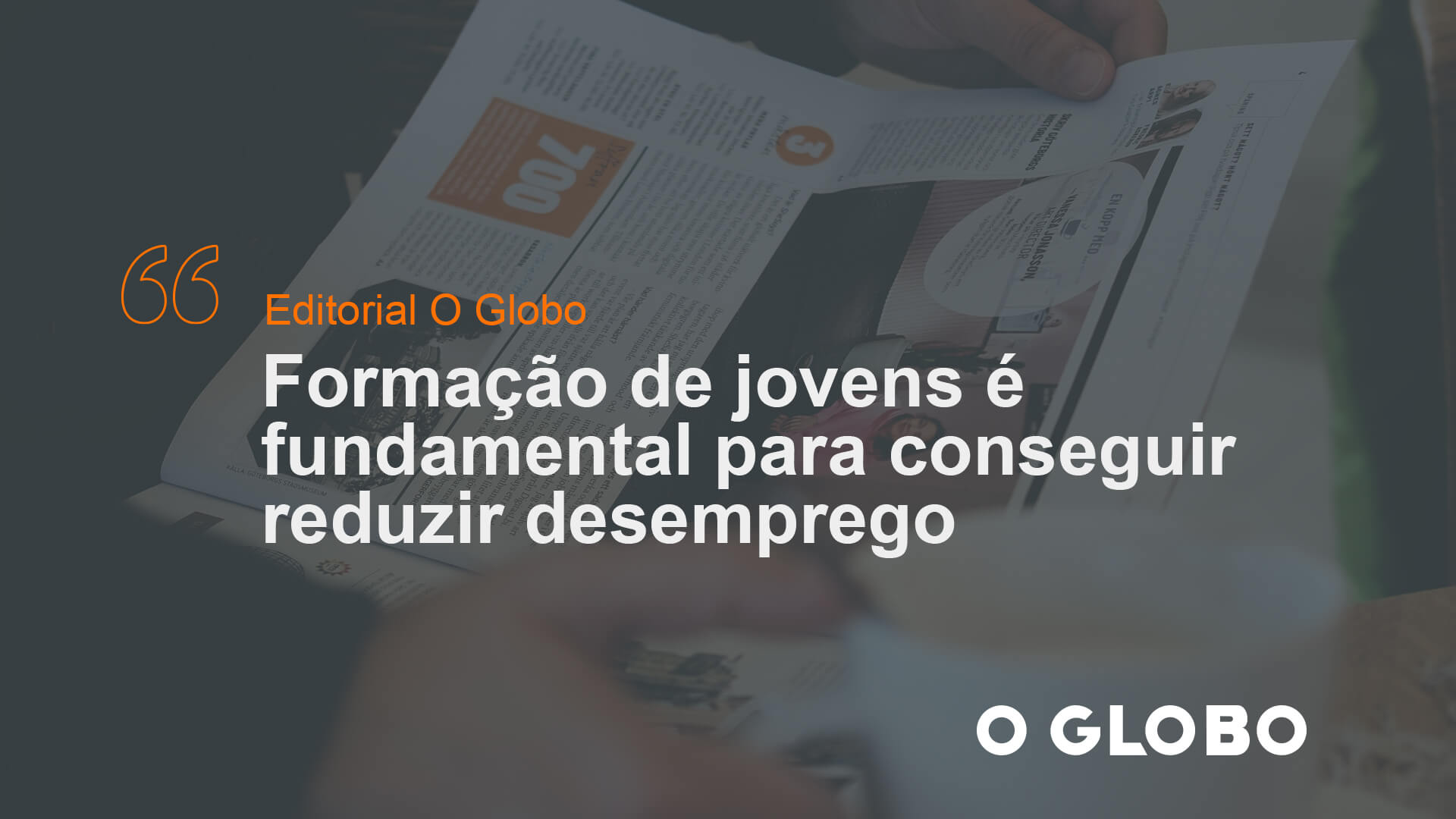 Formação de jovens é fundamental para conseguir reduzir desemprego