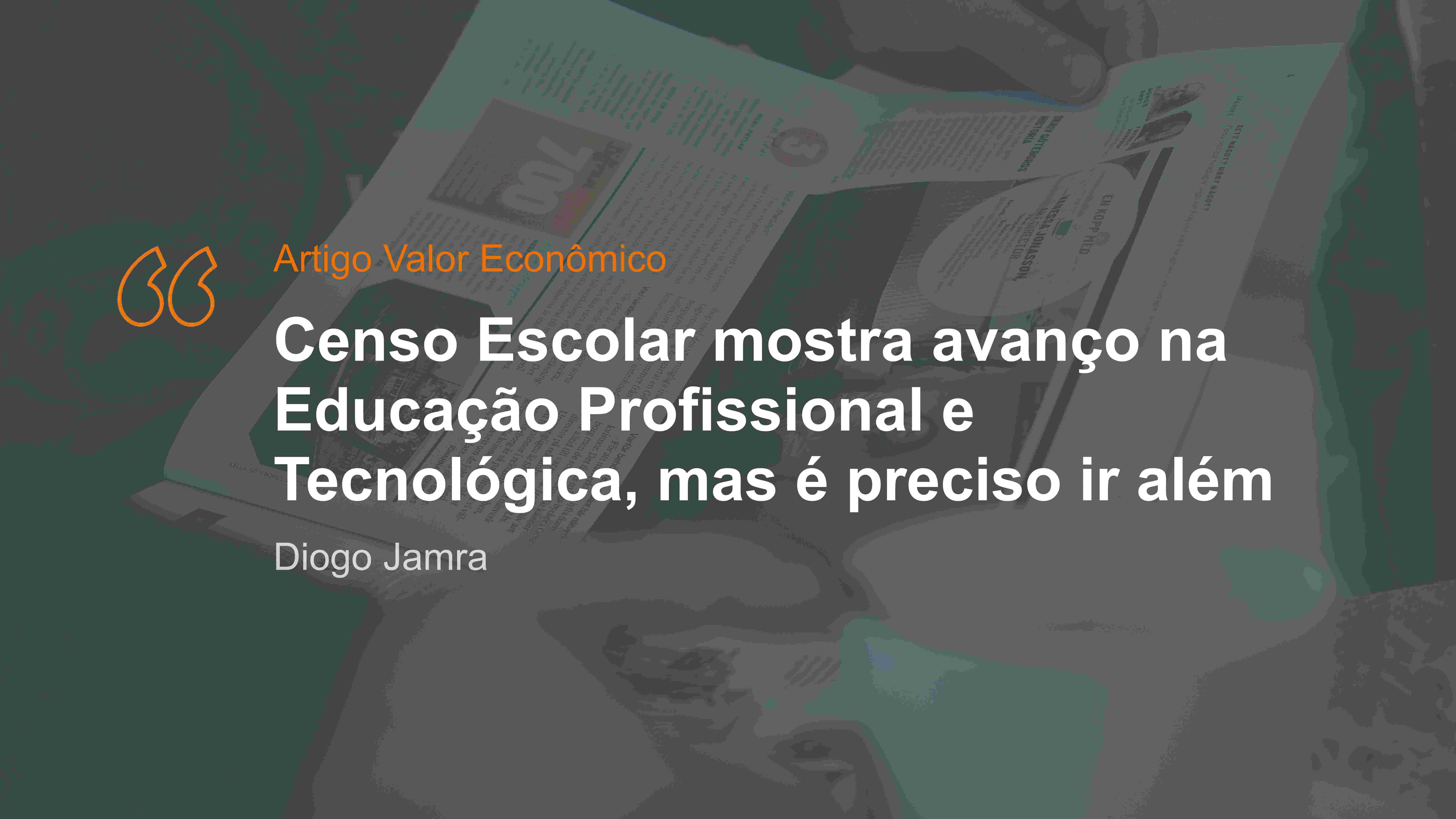Censo Escolar mostra avanço na Educação Profissional e Tecnológica, mas é preciso ir além