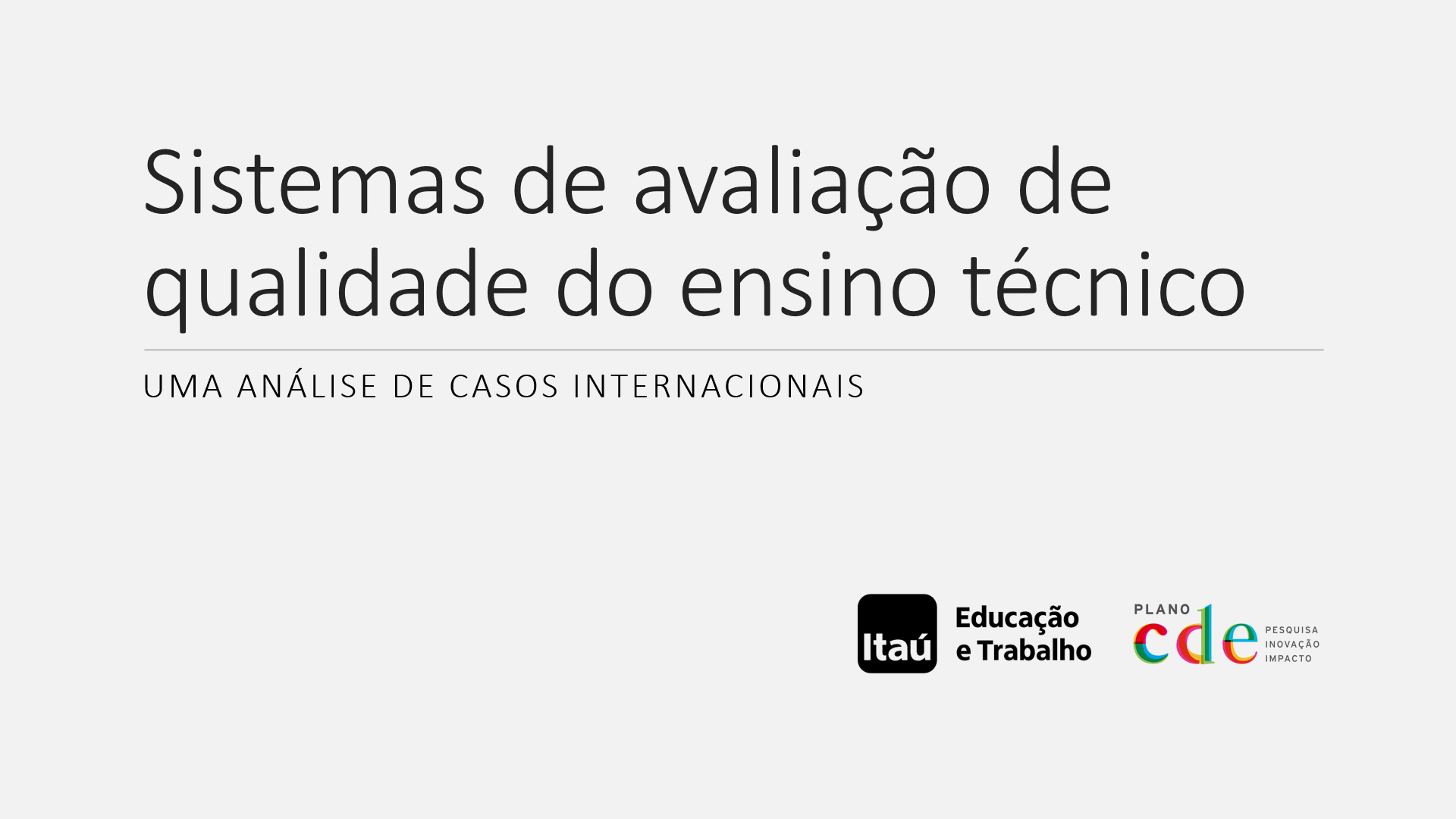 Sistemas de avaliação de qualidade do ensino técnico